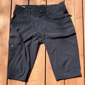 Women's Black Cargo Bike Shorts